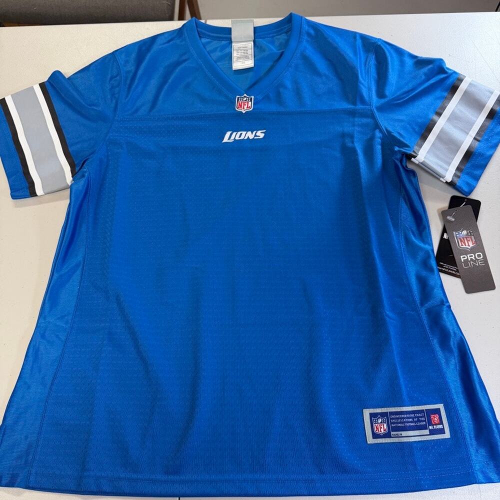 Detroit Lions NFL Pro Line Women's Blank Jersey Large NWT